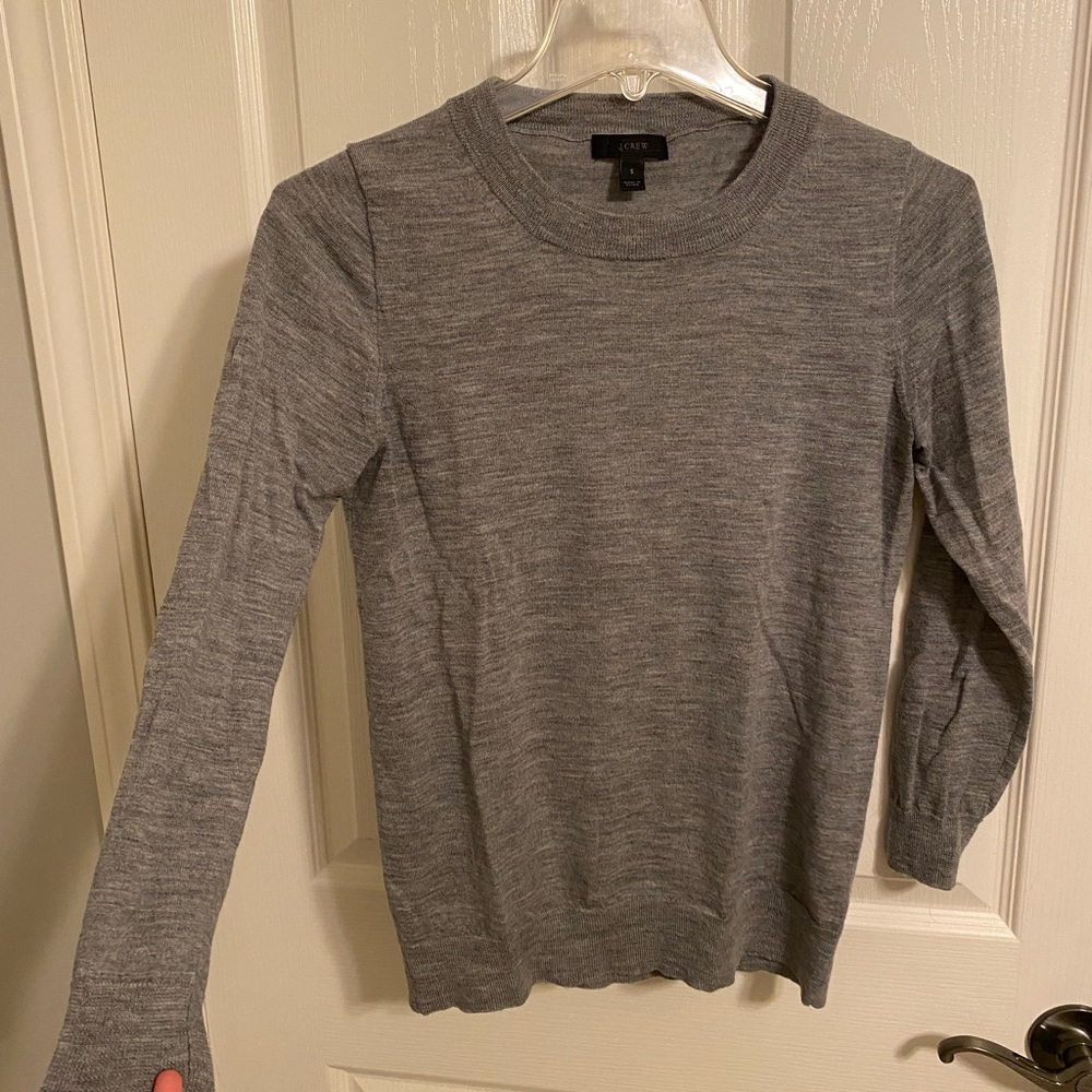 J.Crew 100% Merino Wool Tippi Gray Sweater